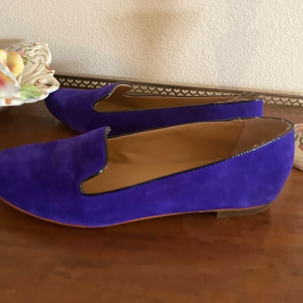 Purple suede like flats